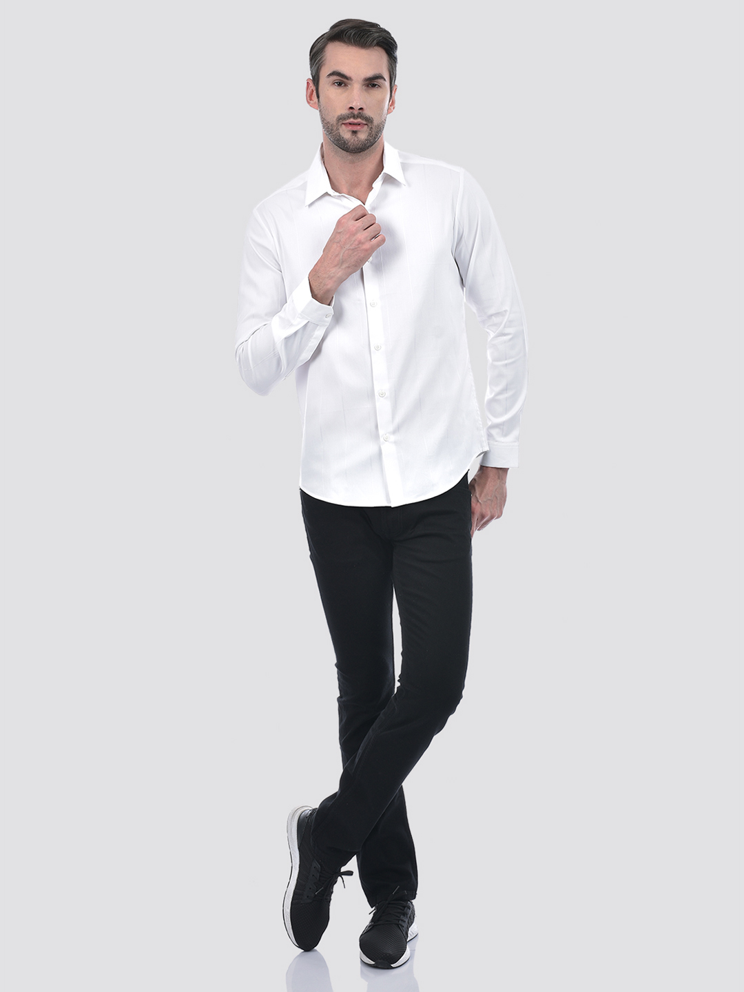 Numero Uno Men Solid White Shirt